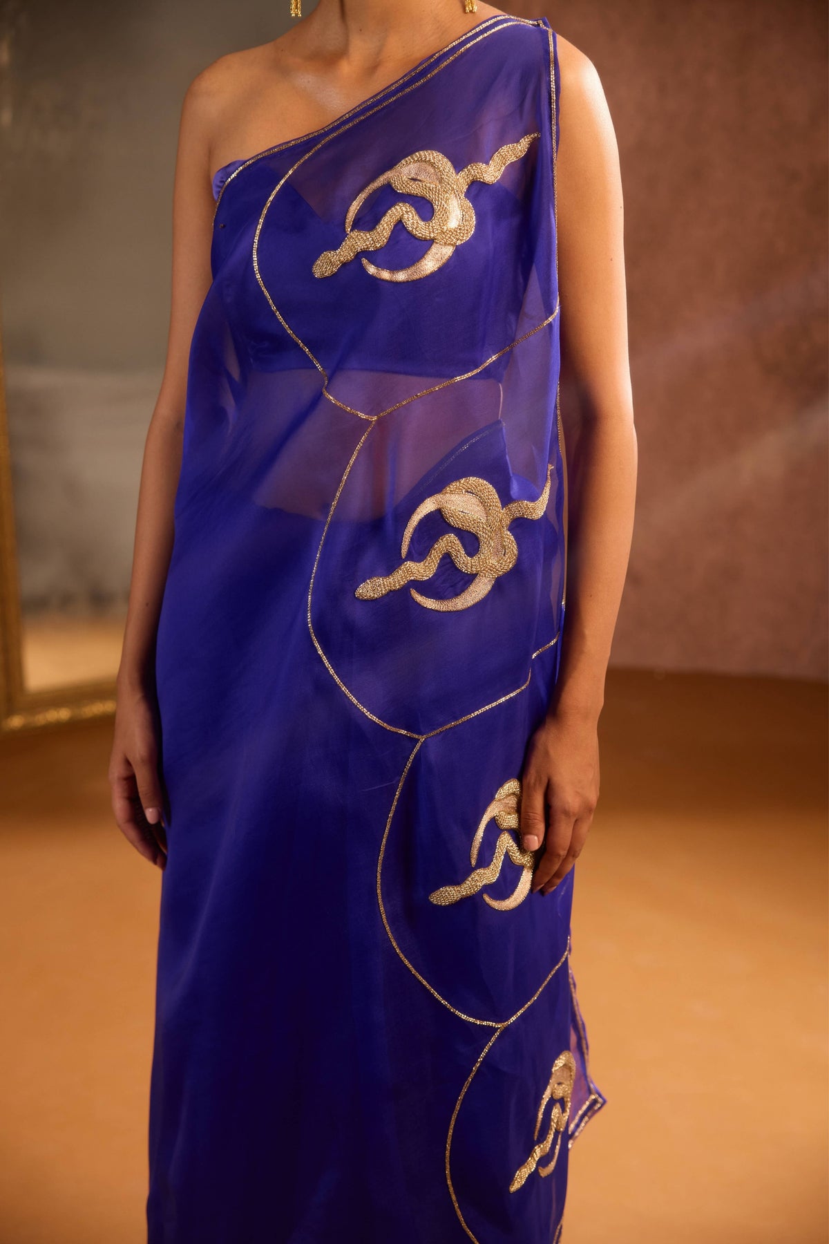 Royal Blue Chandranaga Saree