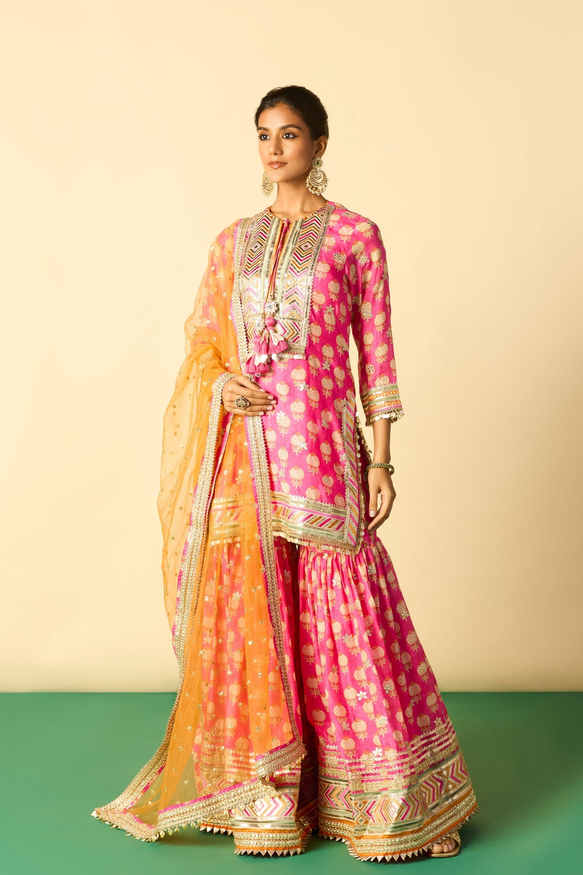 Pink Aarzoo Sharara Set