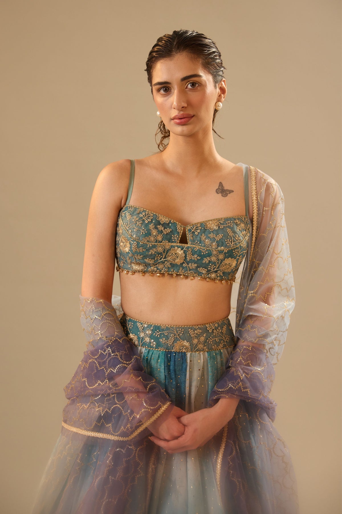 Shades Of Grey Lehenga Set