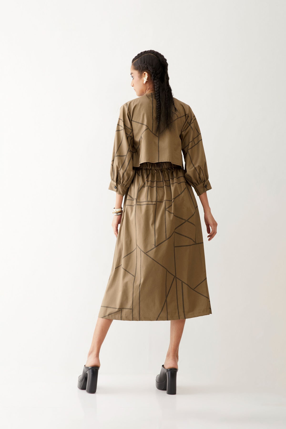 Bonobo Dress With Pipeline Print