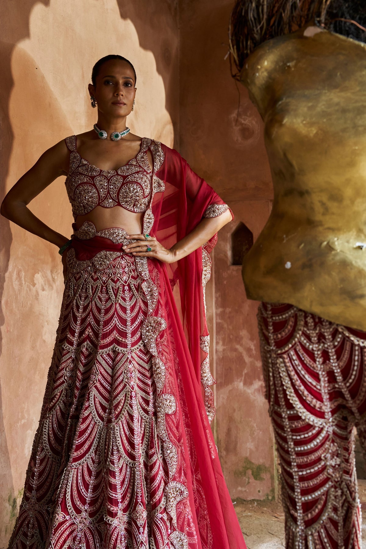 Crimson Royale Lehenga Set