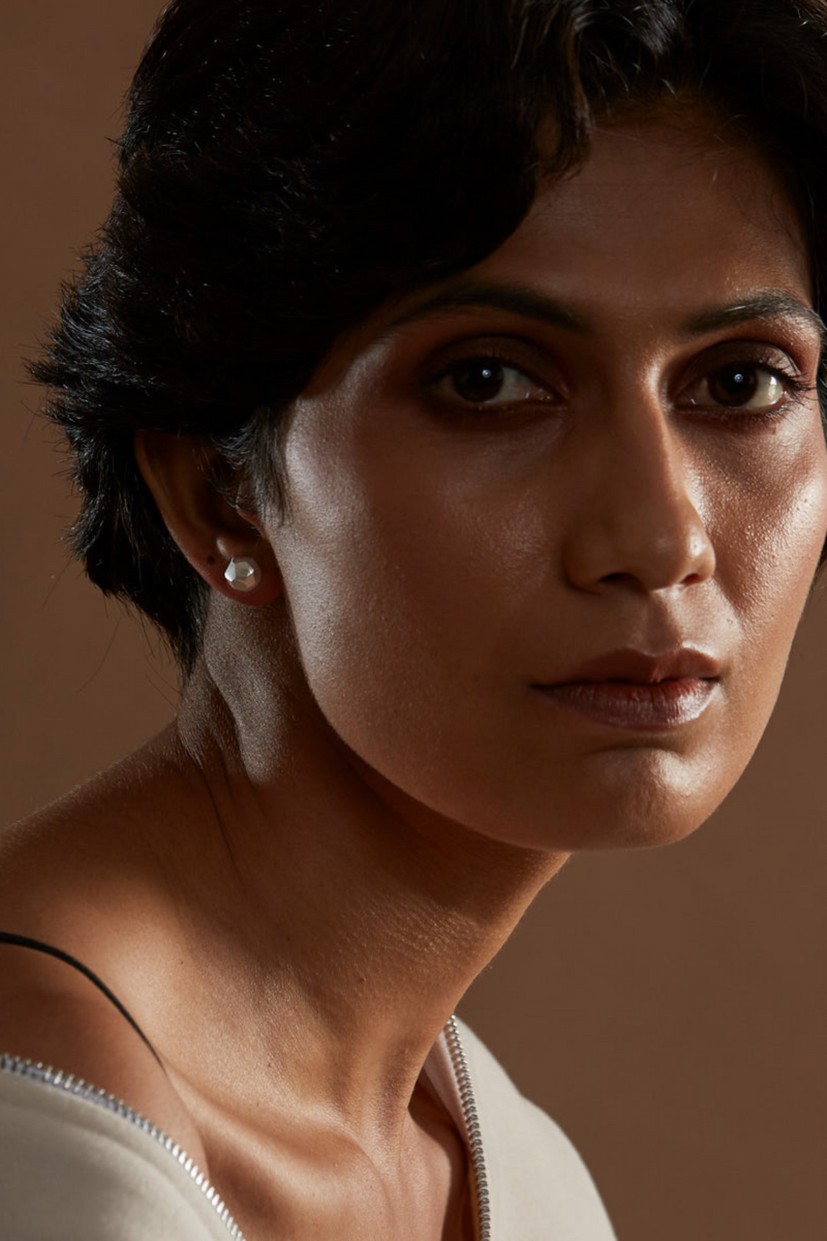Facet Earrings Silver
