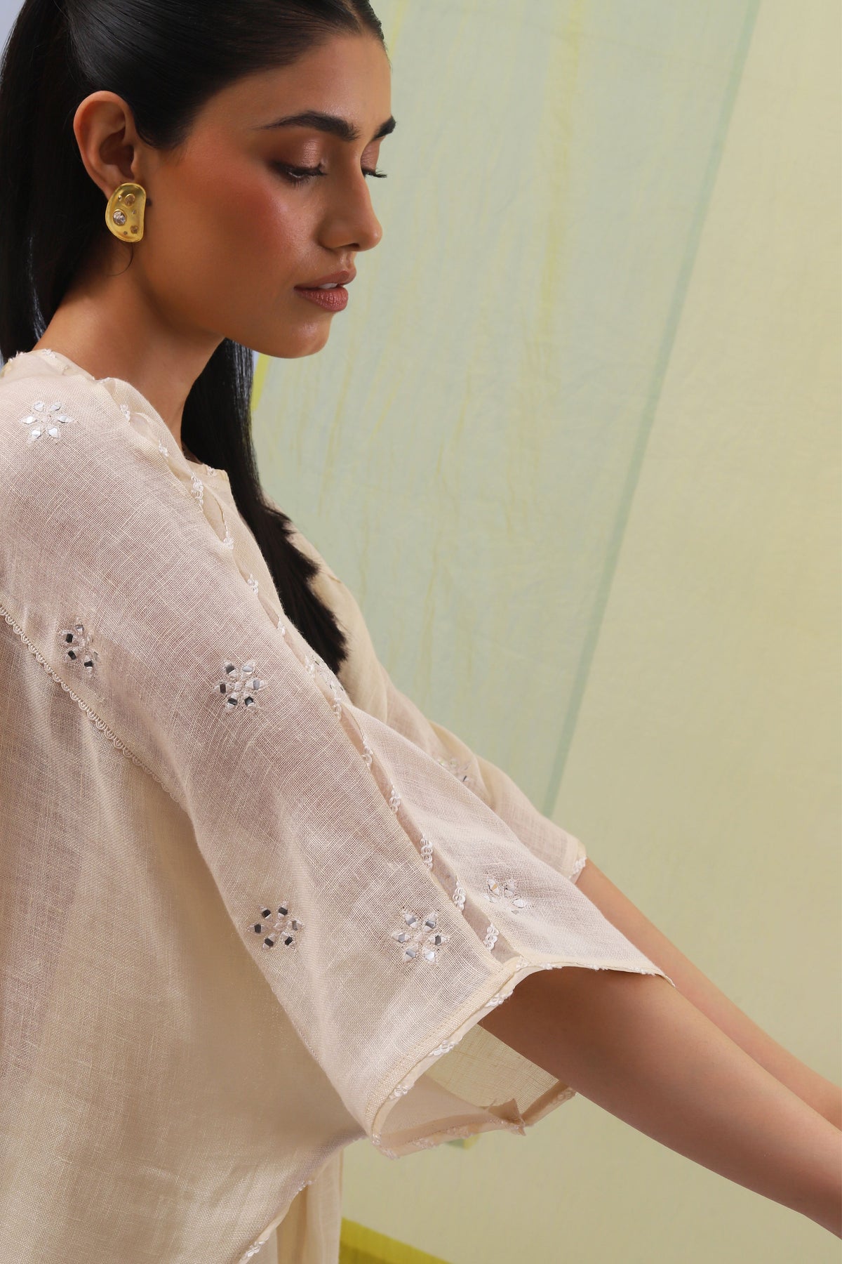 Beige Ifra Co-ordinate Set