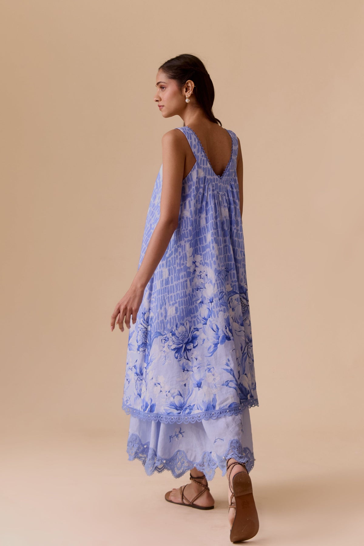 Irene Blue Print Dress