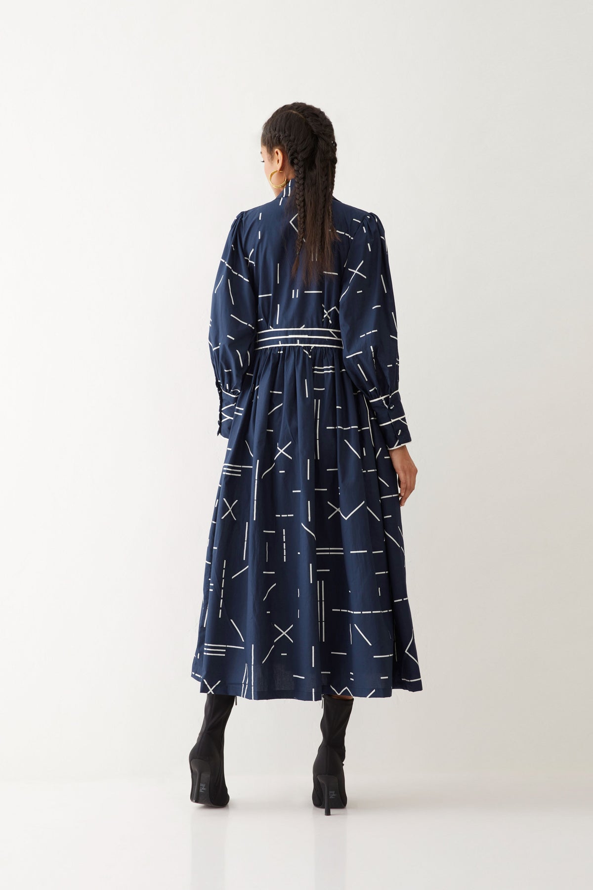 Blair Dress With Contra Print