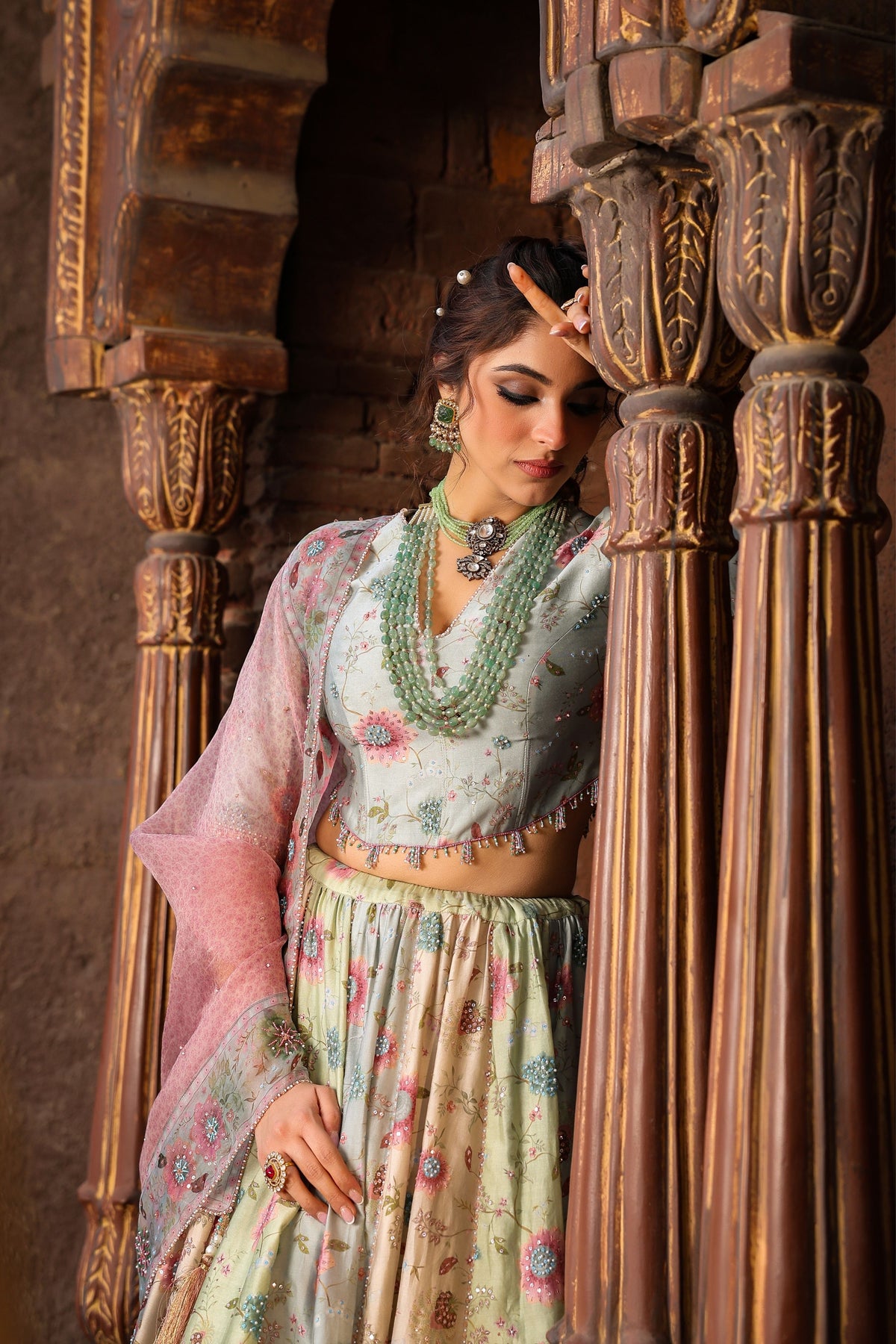 Mughal Sorbet Lehenga Set