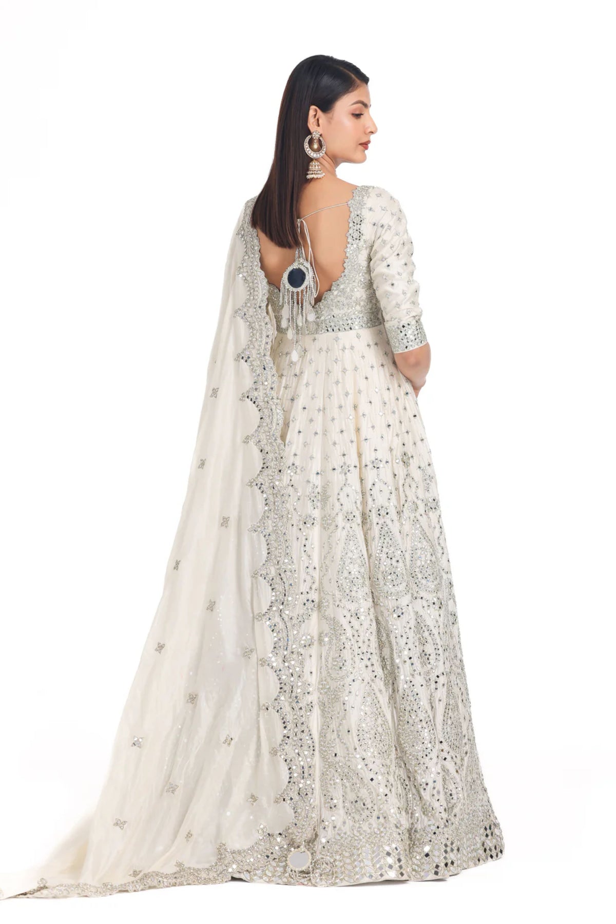 Pearl Ivory Anarkali Set