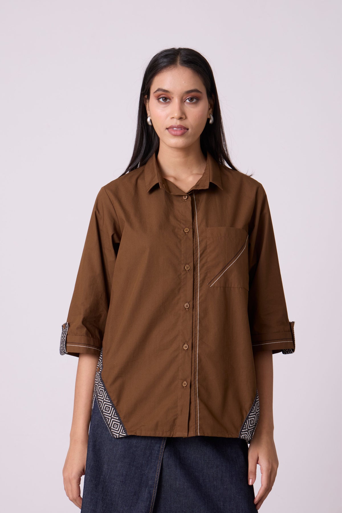 Doris Olive Brown Shirt