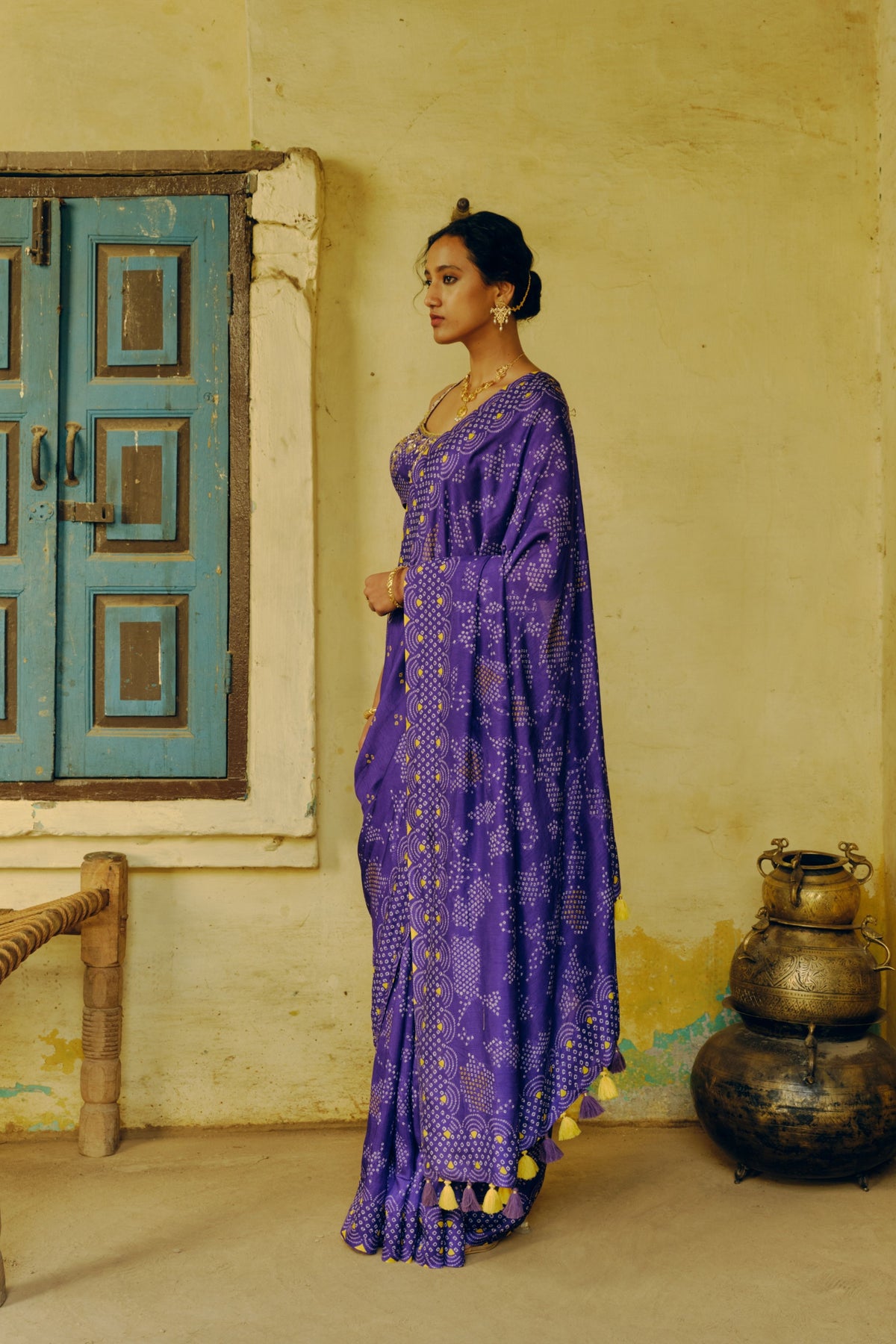 Iris Purple saree Set
