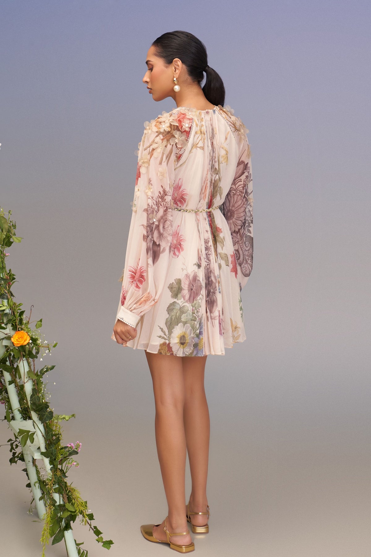 Bertha Pleated Mini Dress