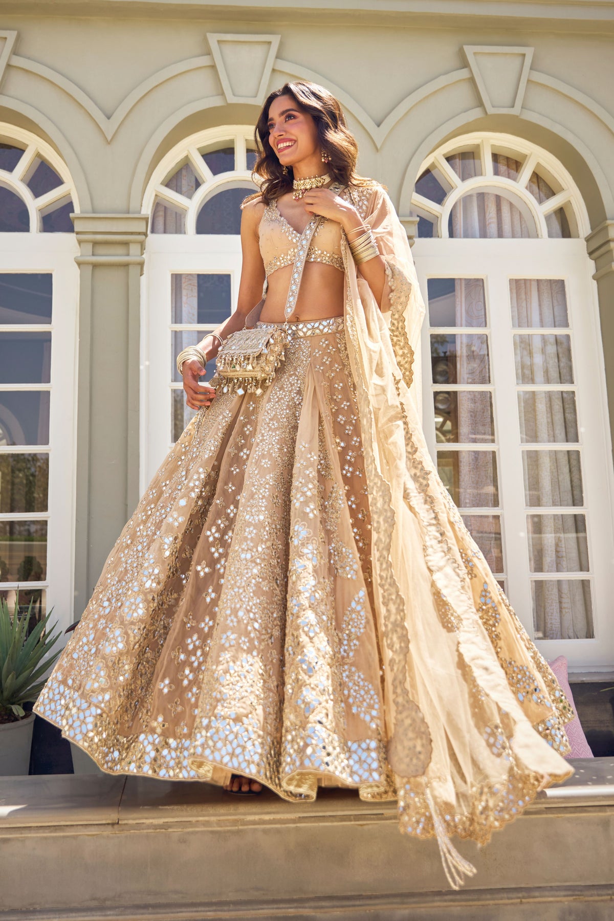 Blush Beige Lehenga Set