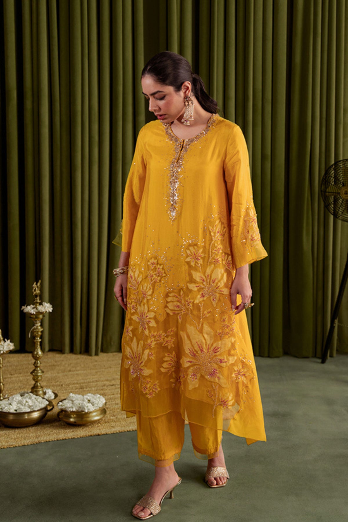 Golden Yellow Magnolia Kurta Set