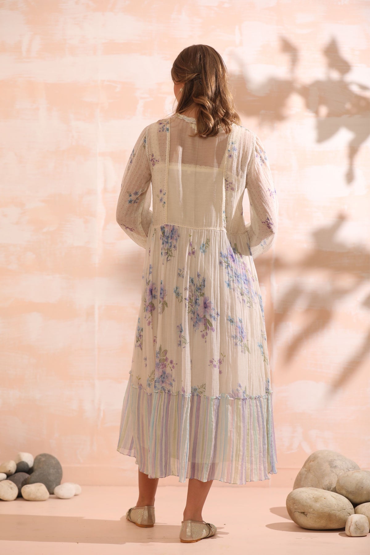 Blue Embroidered Dress