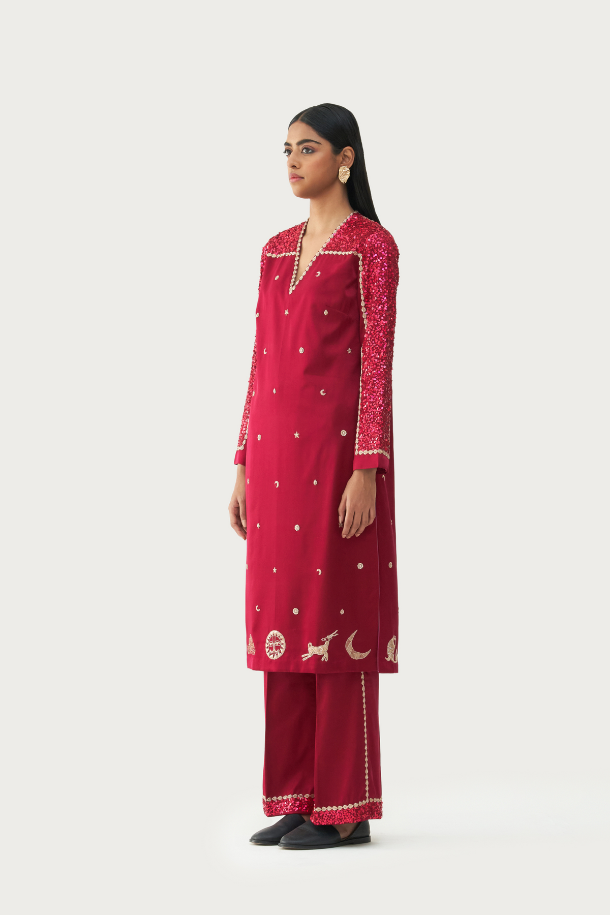 Cosmic Mulberry kurta pant set