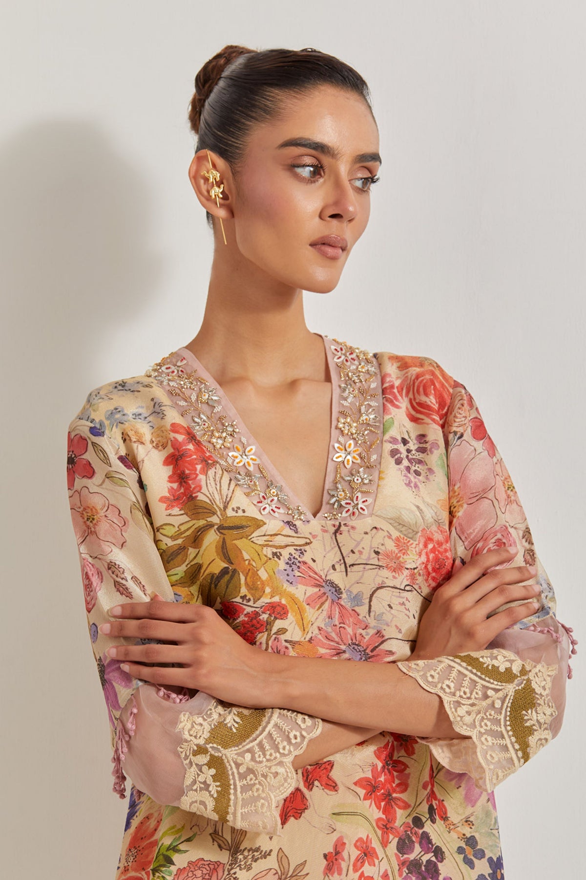 Chanderi Kurta Set