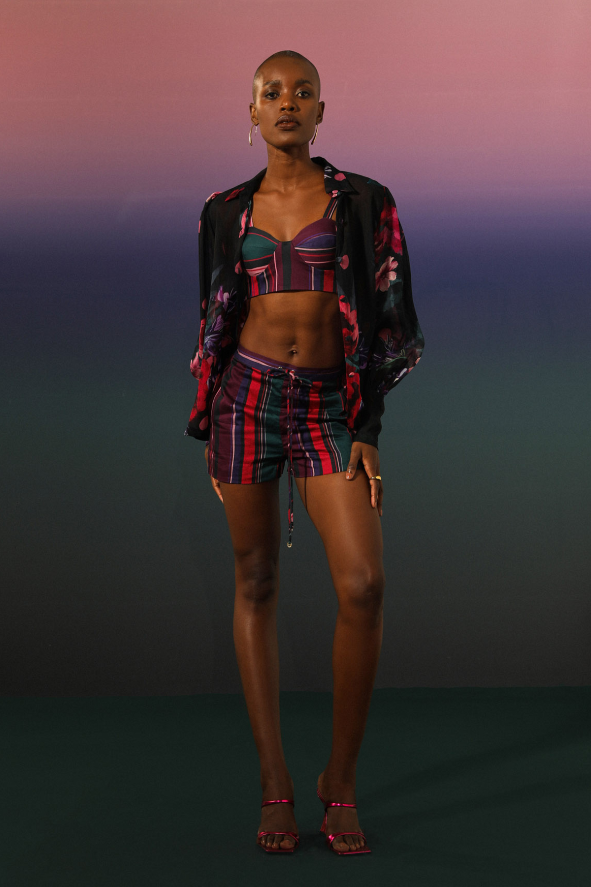 Stripe Petal Duo Set