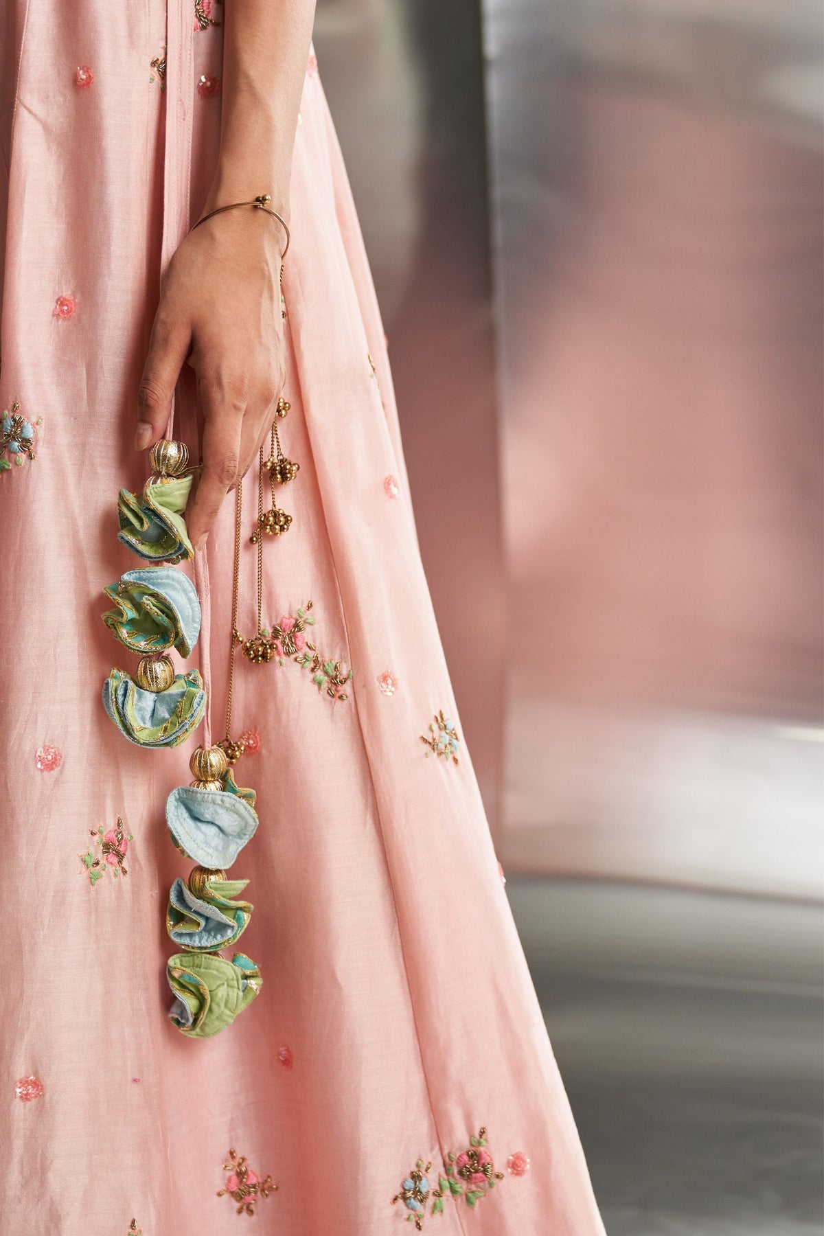 Light Pink Embroidered Lehenga Set