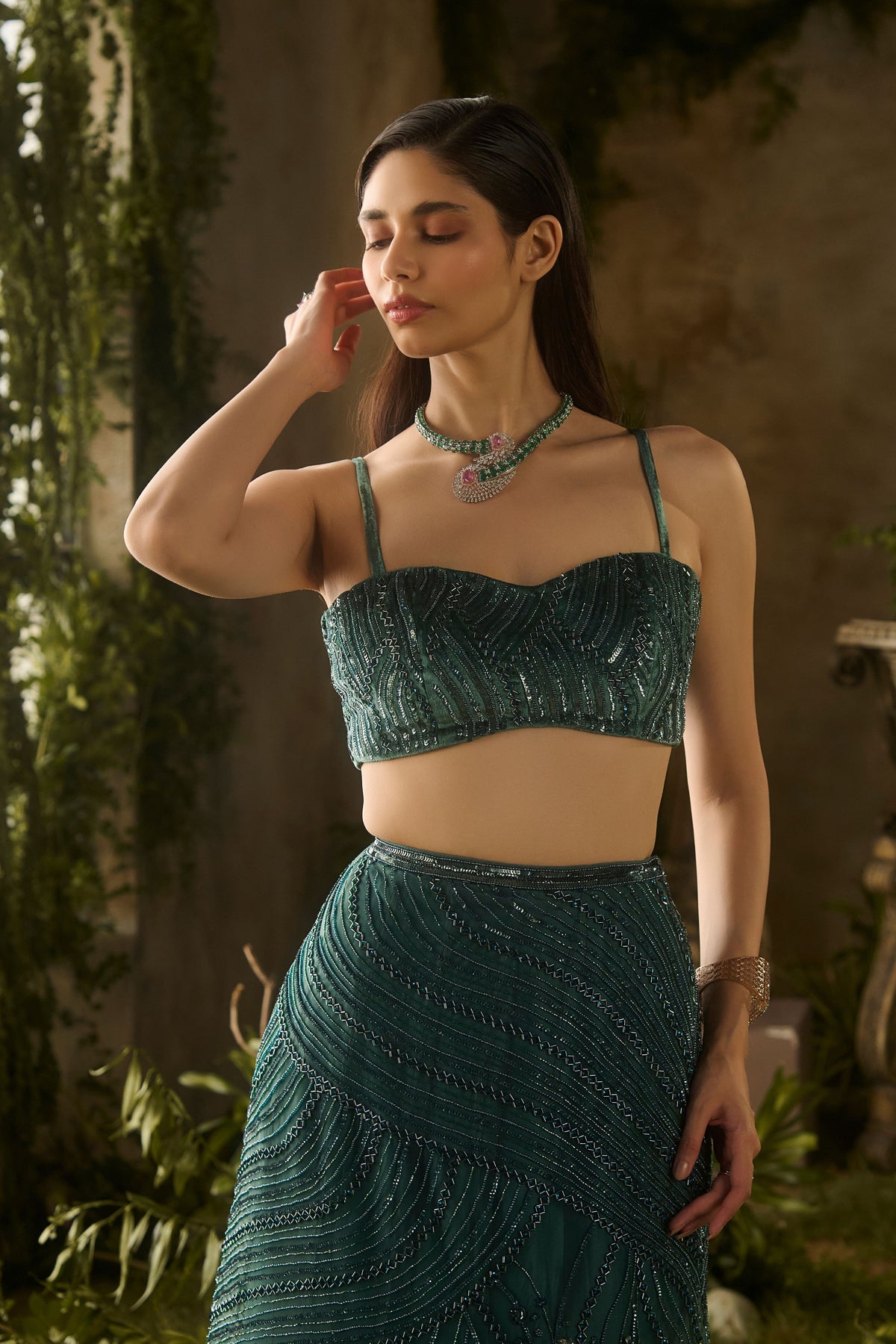Verdant Charm Lehenga Set
