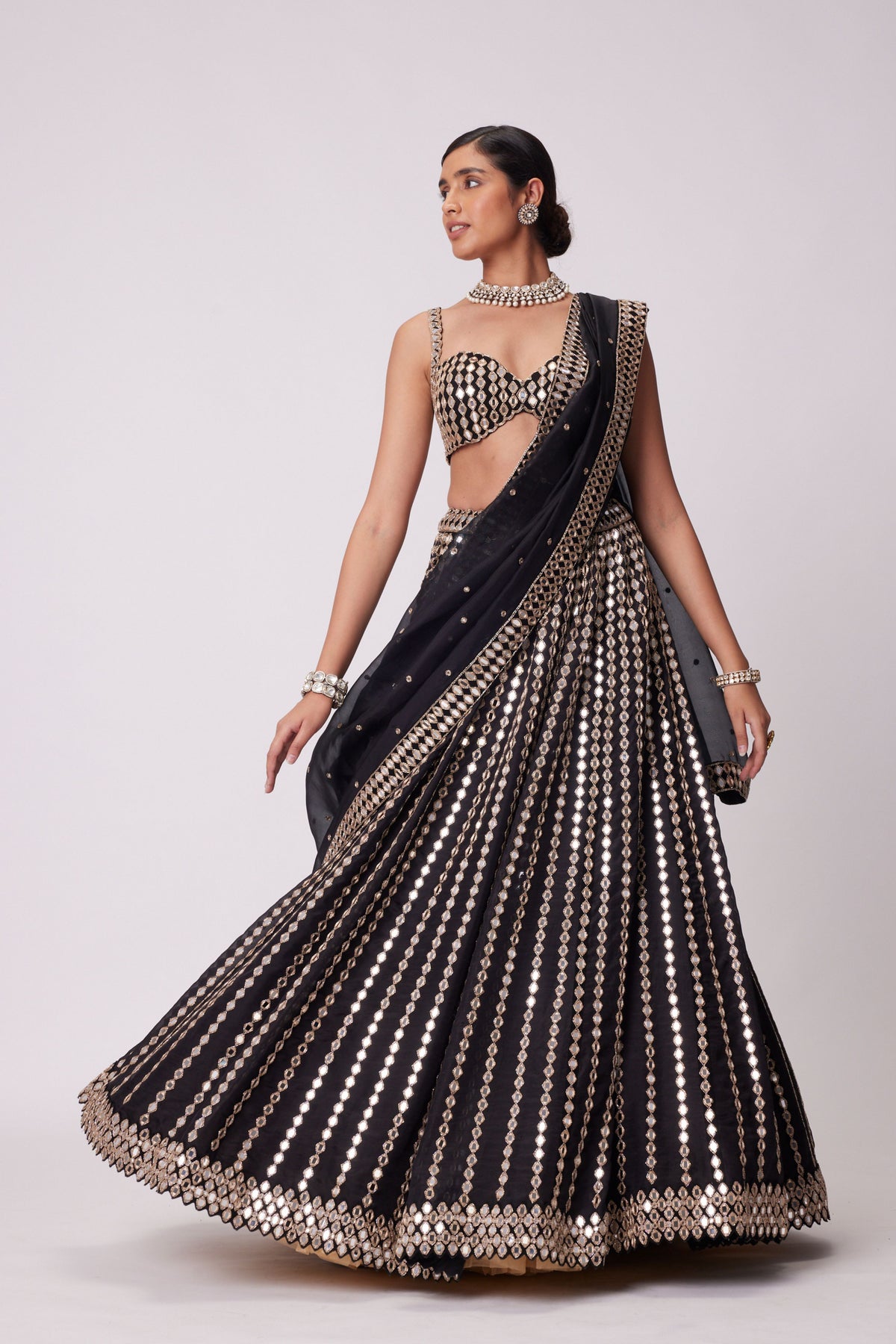 Black Lehenga Set