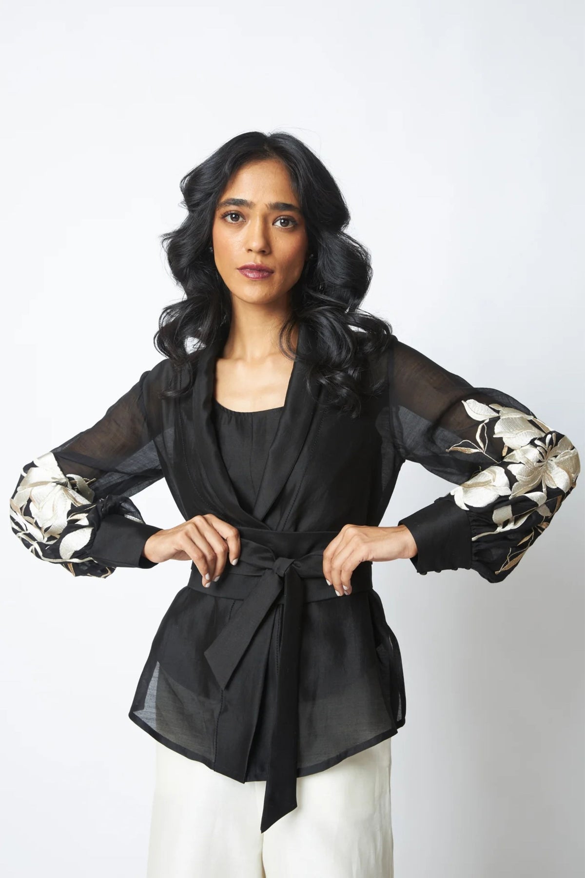 Black White Reva Blazer Set