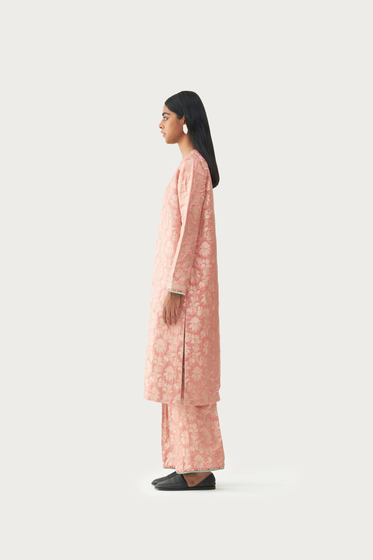 Pale pink  kurta pant set