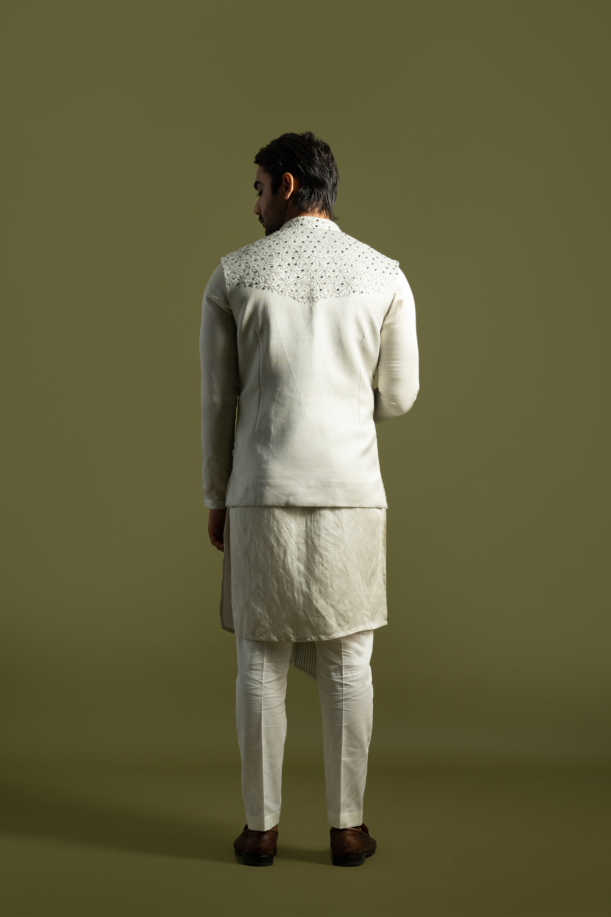 Grey Bundi Kurta Set