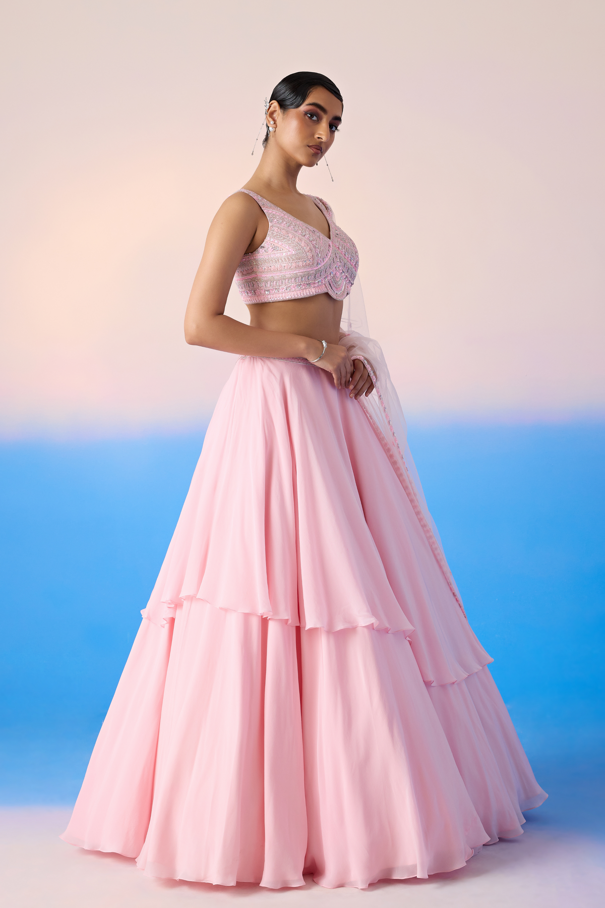 Carnation Pink Lehenga Set