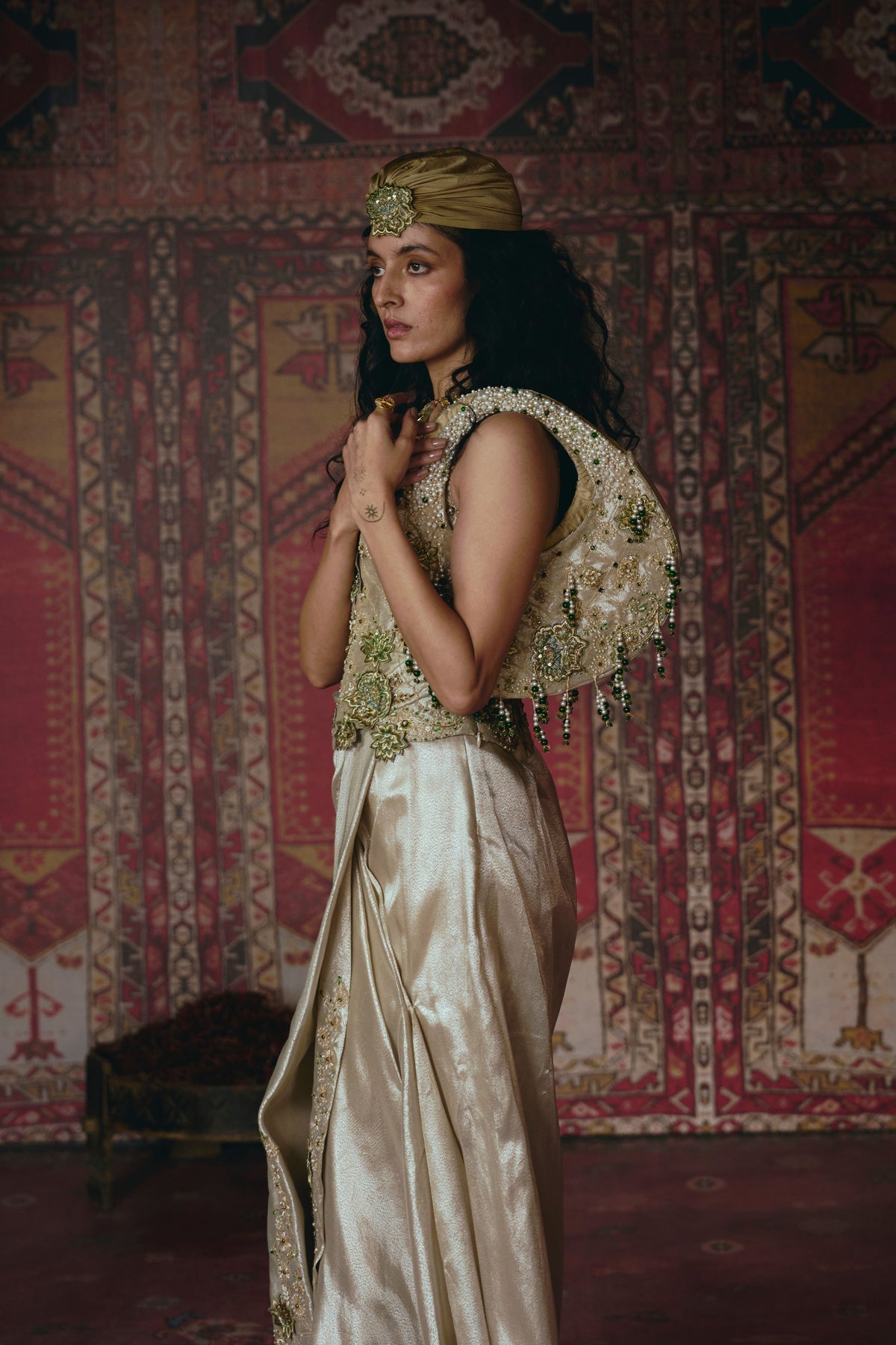Draped Skirt and Corset Set