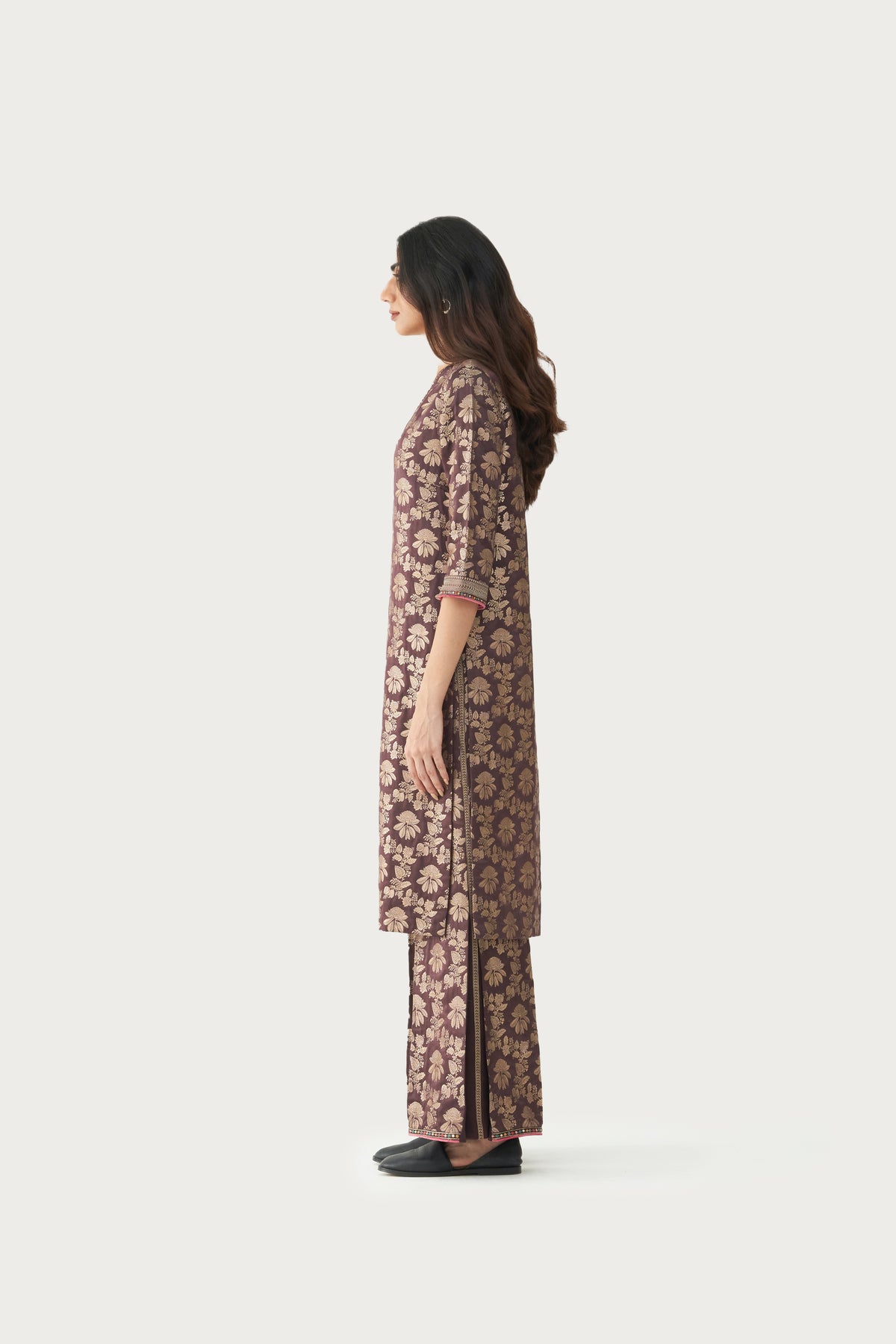 Slate charcoal kurta pant set