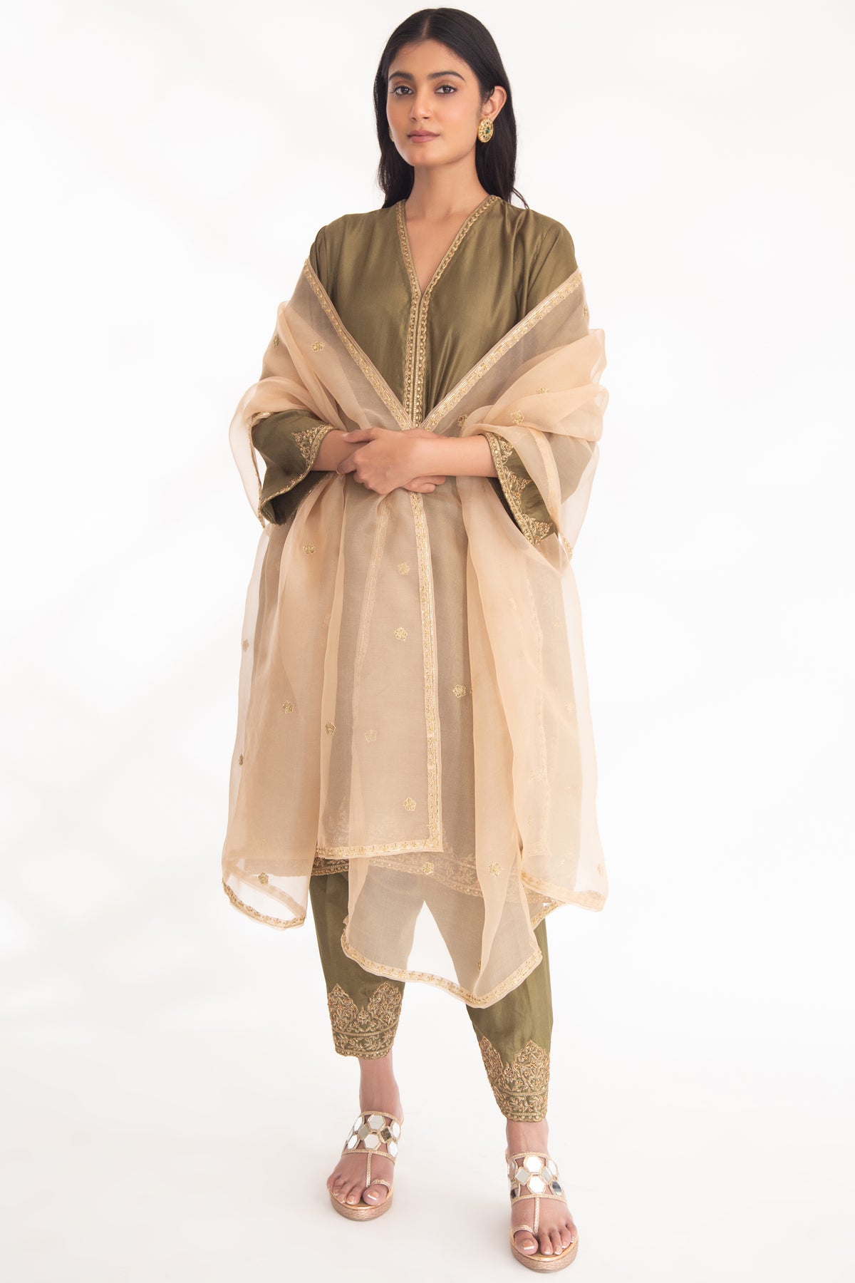 Beige Nirvi Dupatta