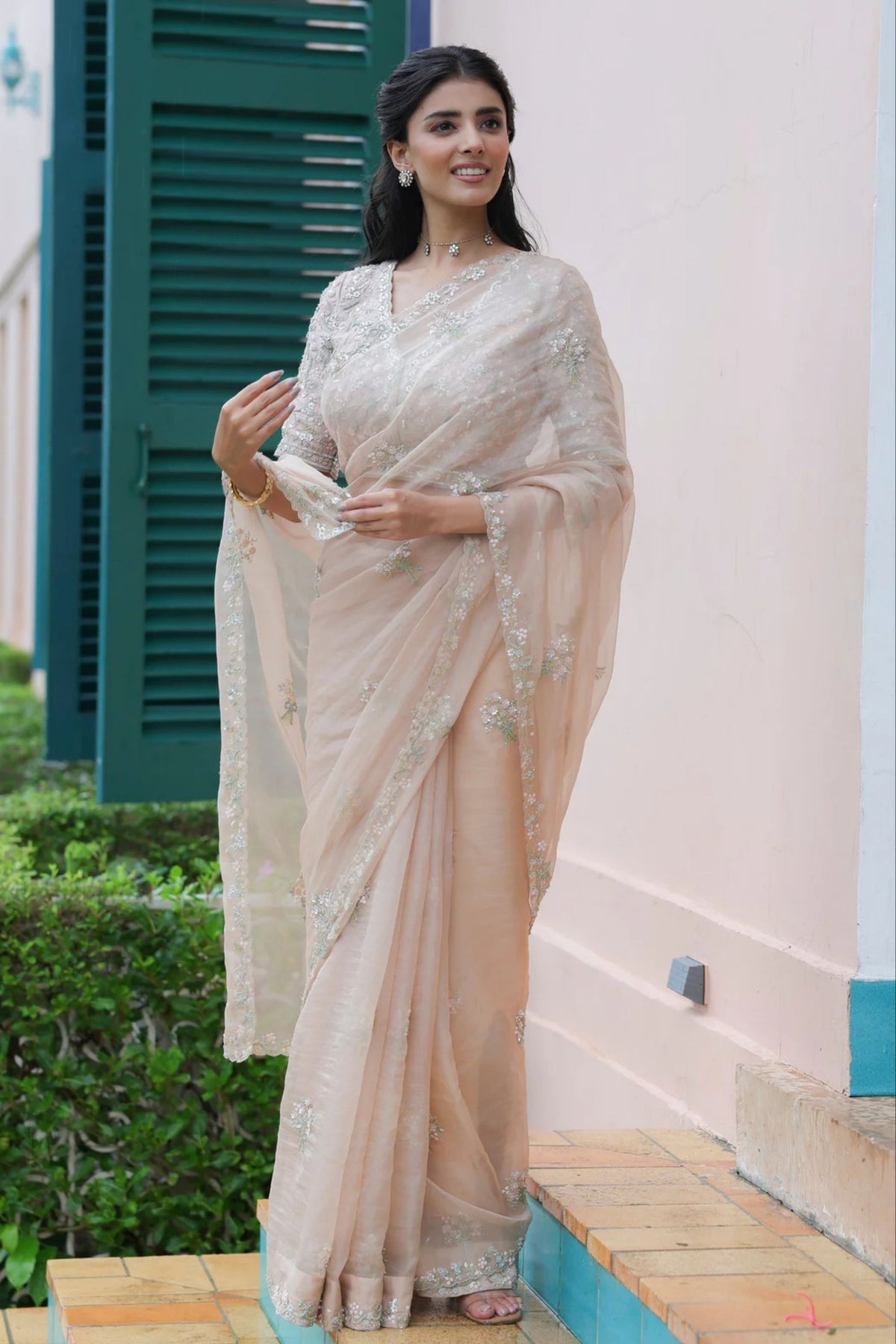 Blossom Bow Saree Set