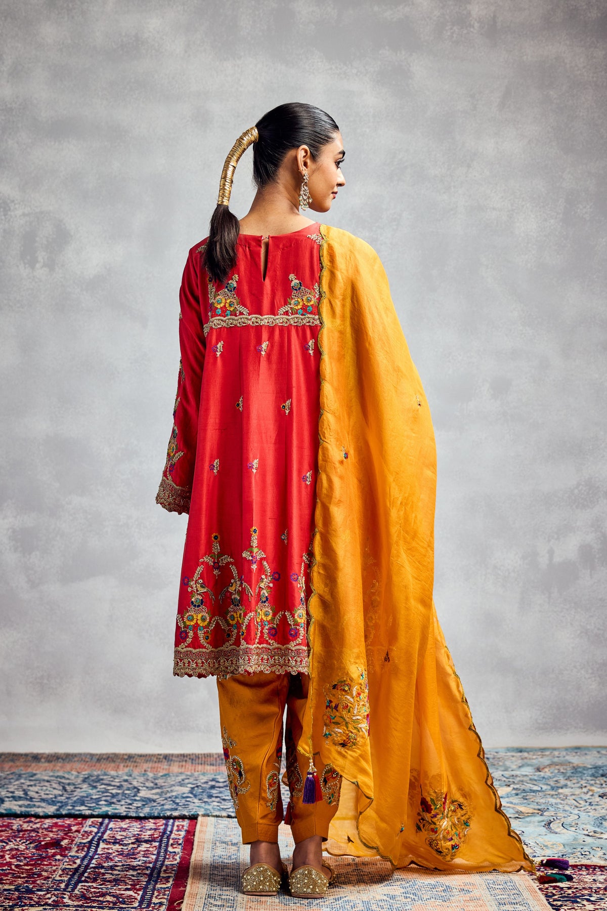 Orange Kurta Set