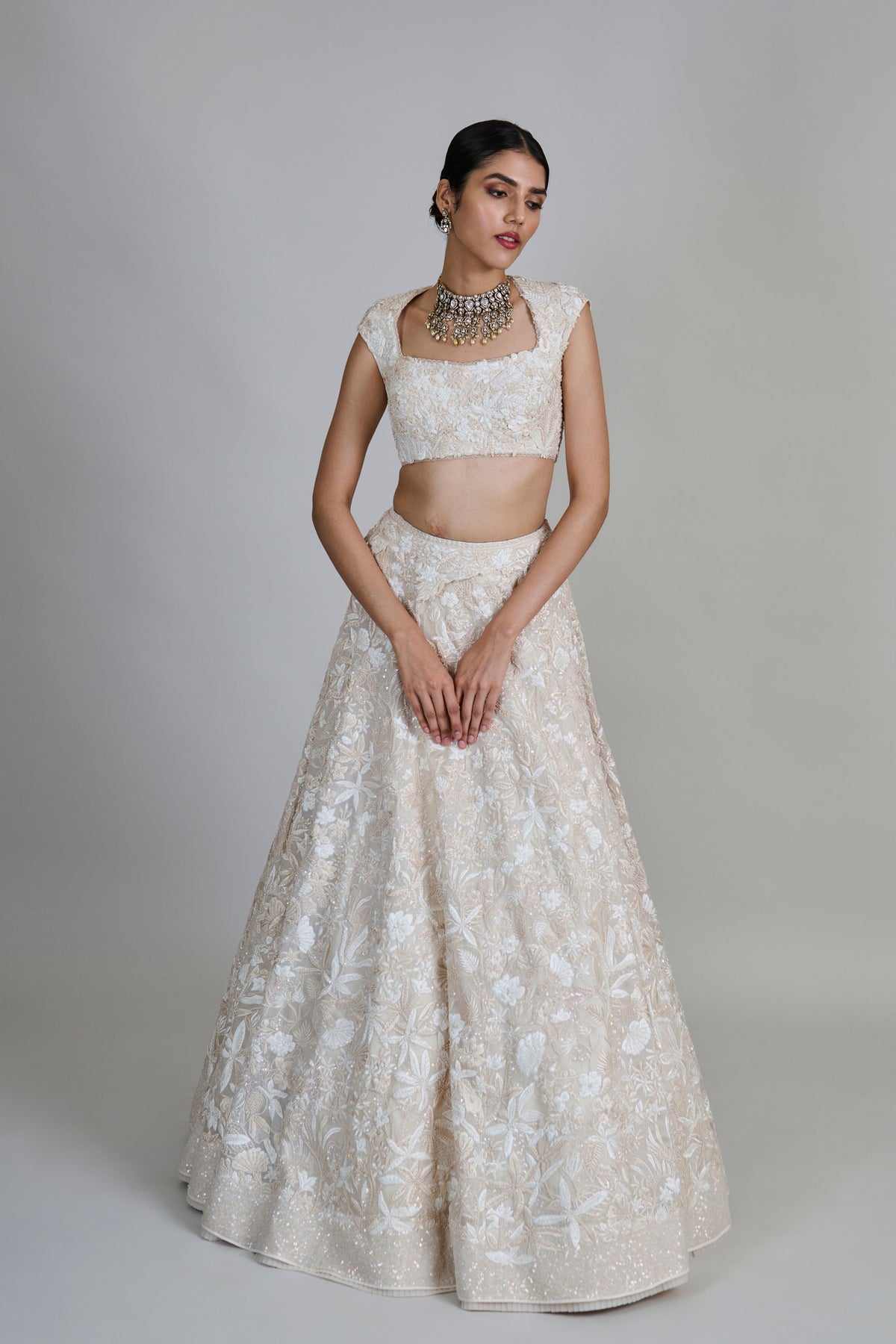 Emma Ivory Lehenga Set