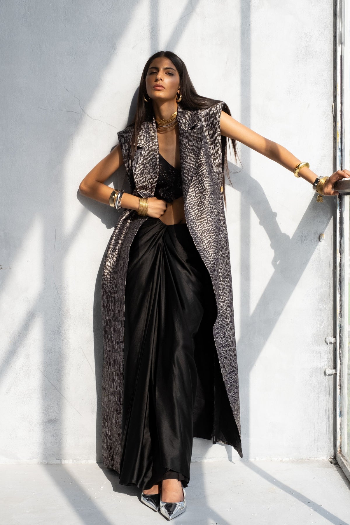 Black Iris Skirt Set