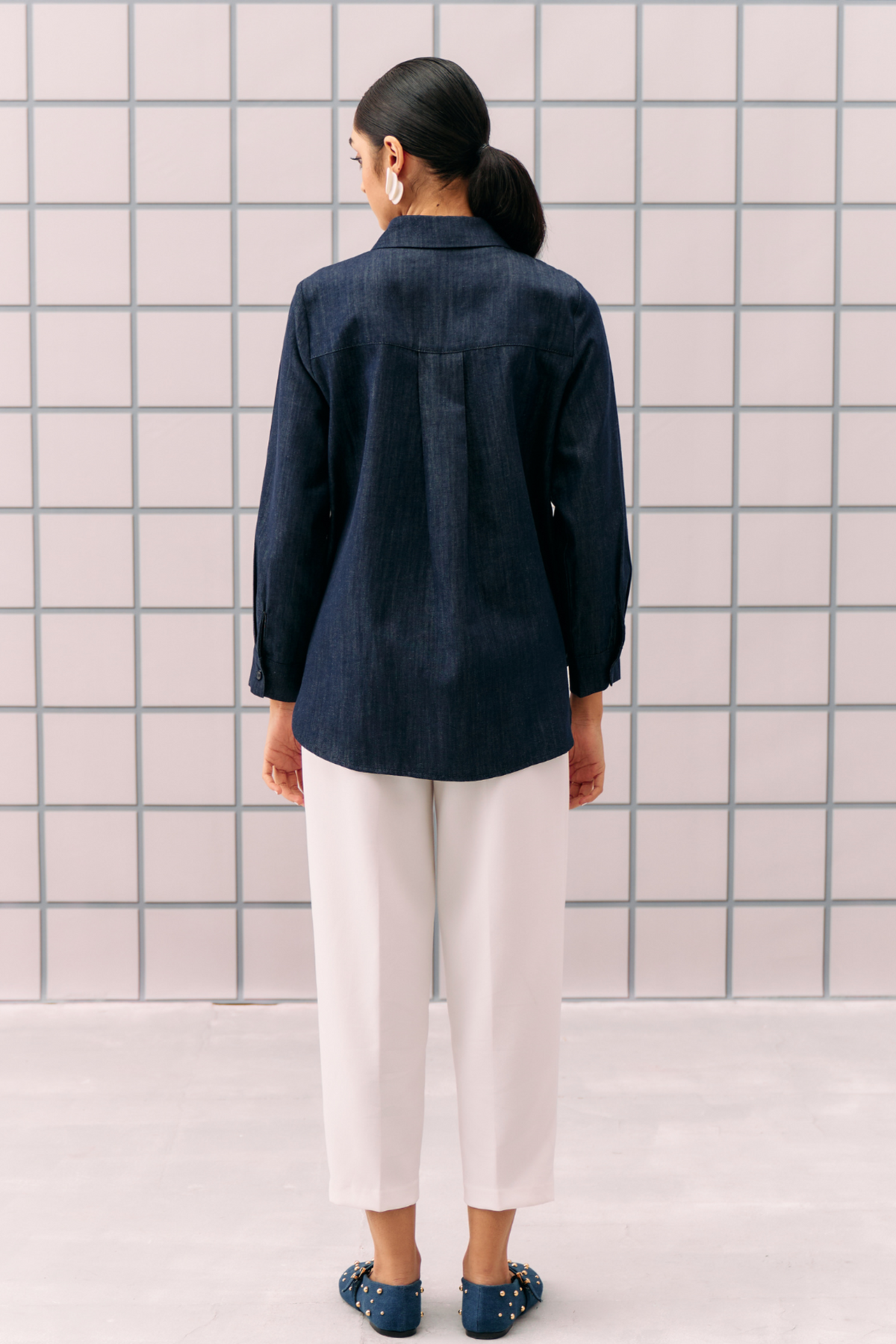 Dark Blue Elana Shirt