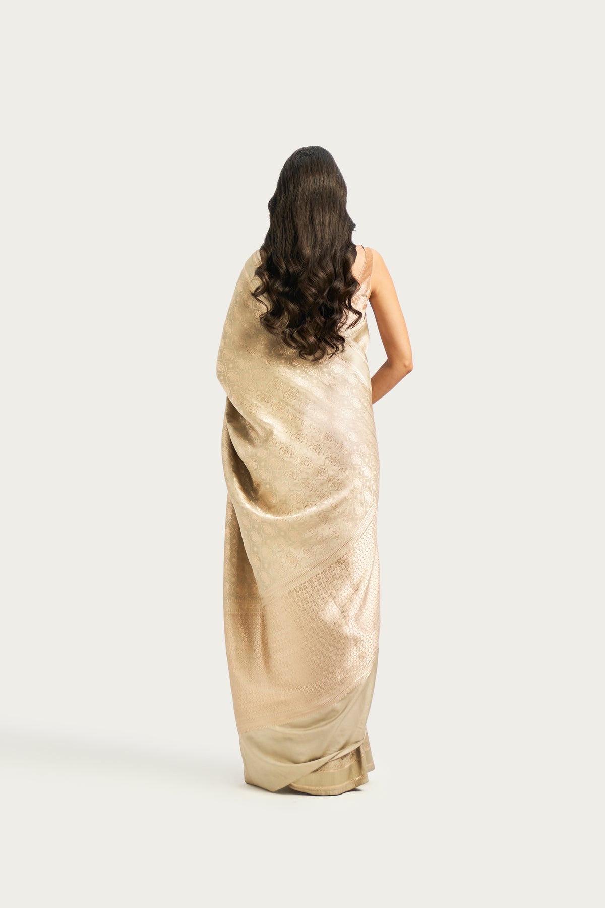 Malabar shadow grey saree