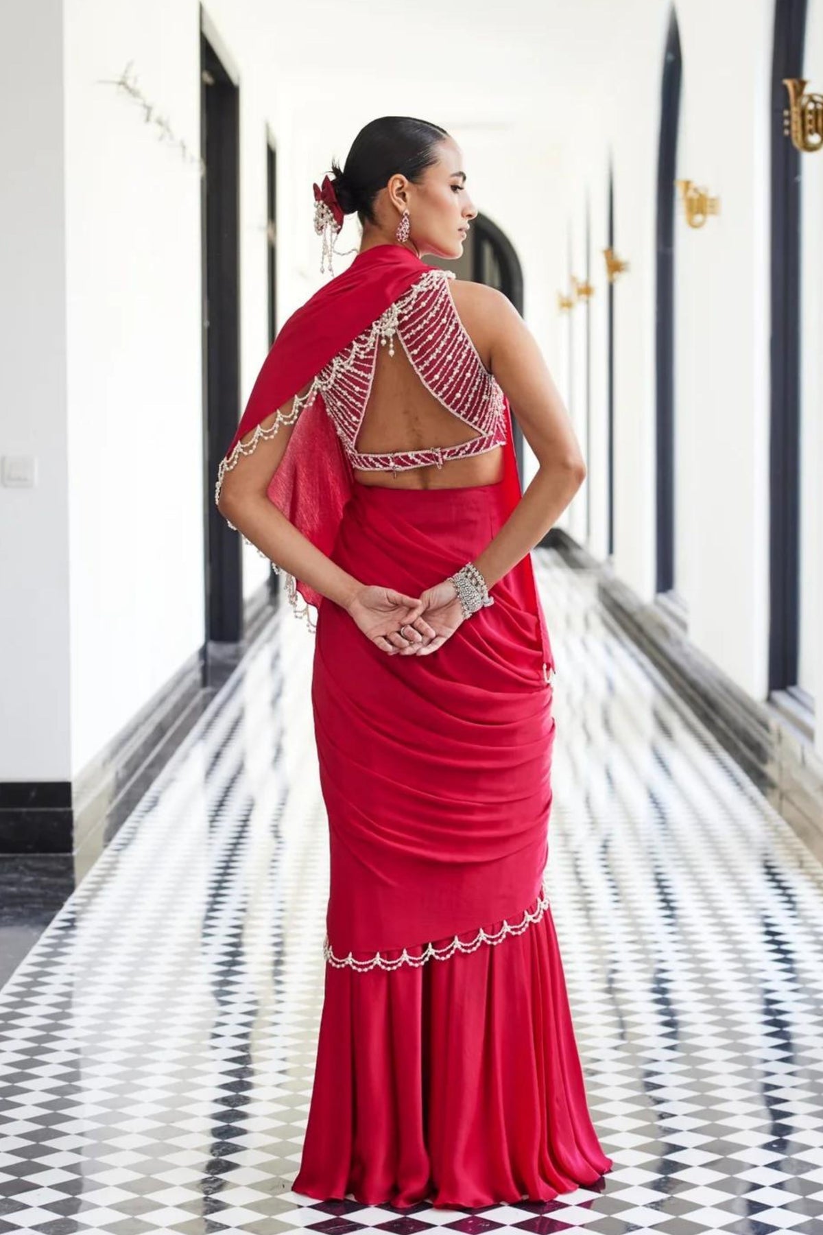 Kendall Drape Saree Set