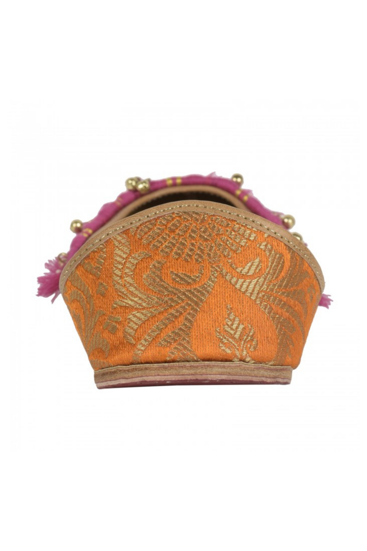 Orange brocade jutti