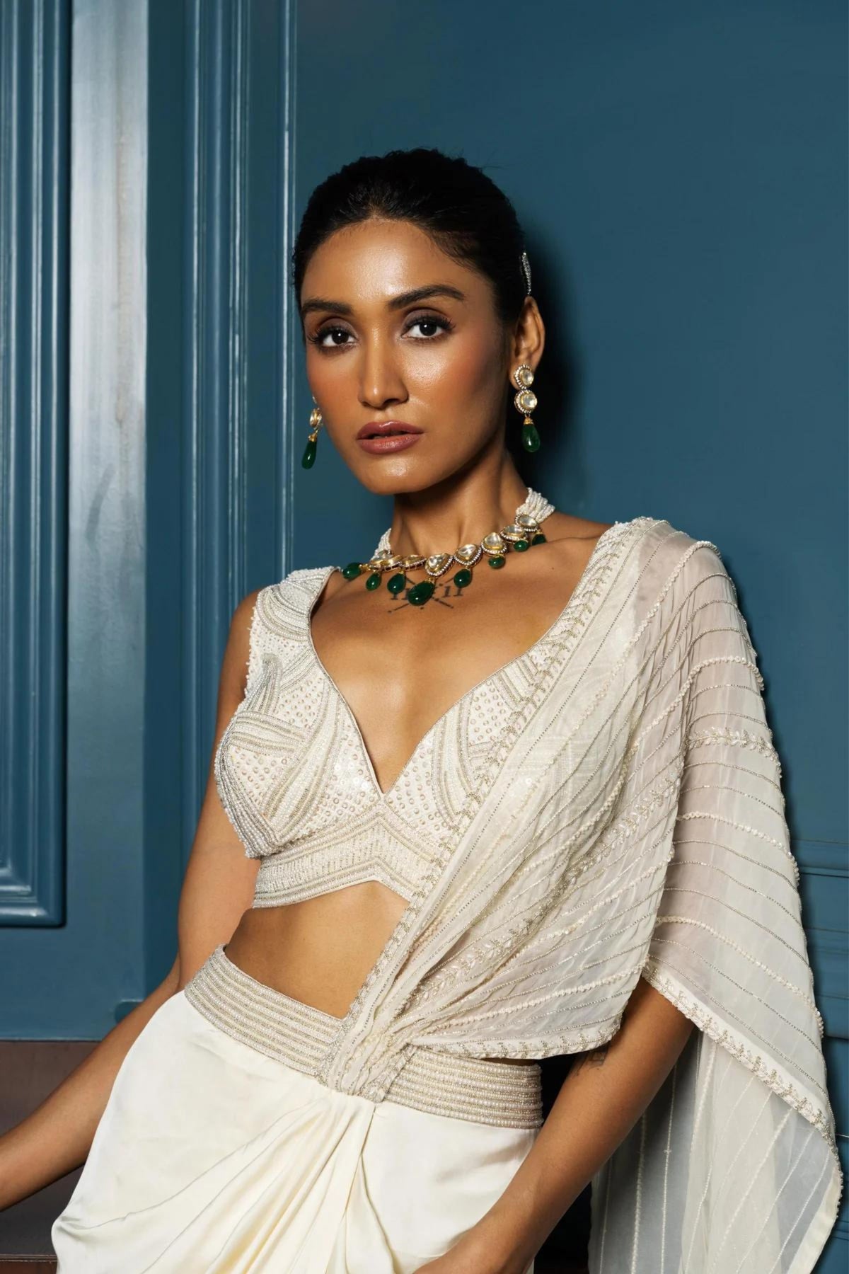 Valentina Draped Saree Set