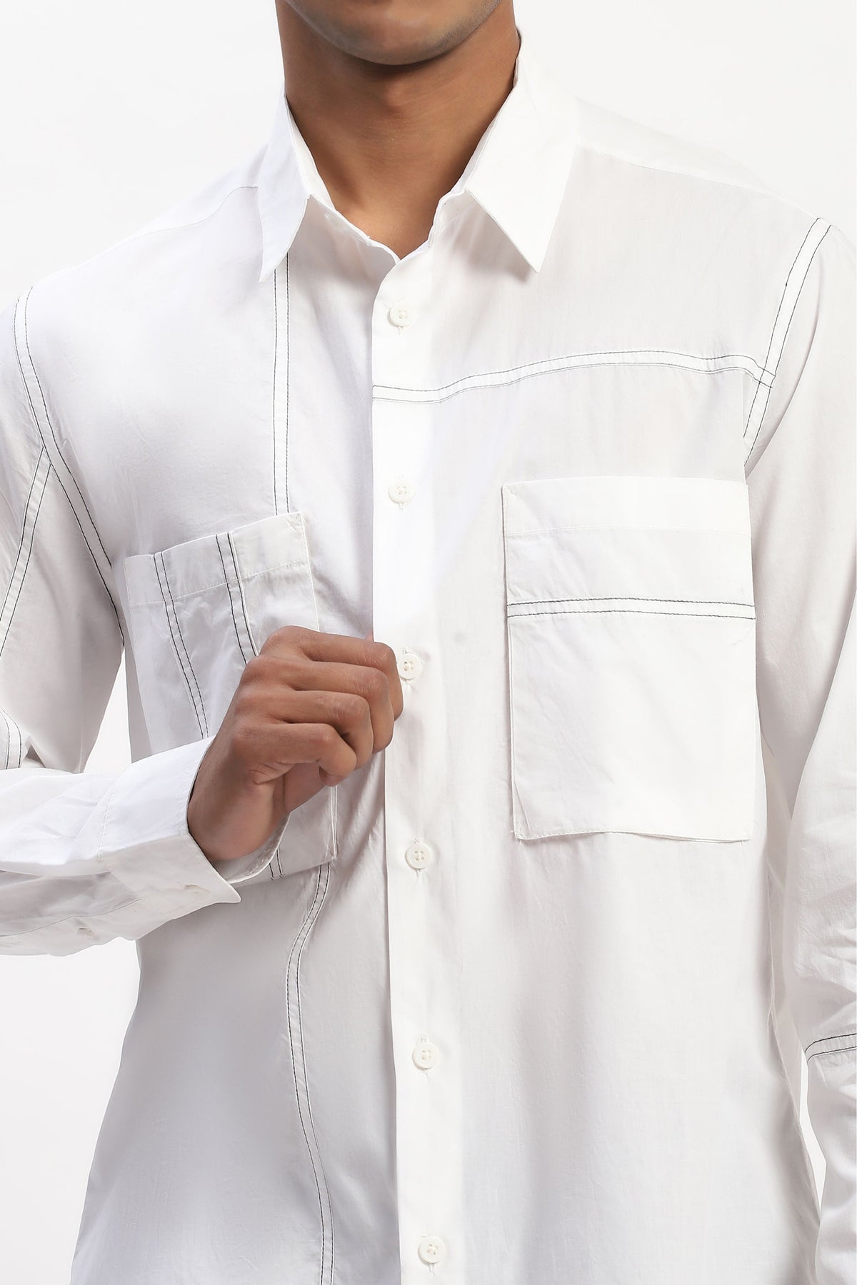 Tonal Patchwork Shirt