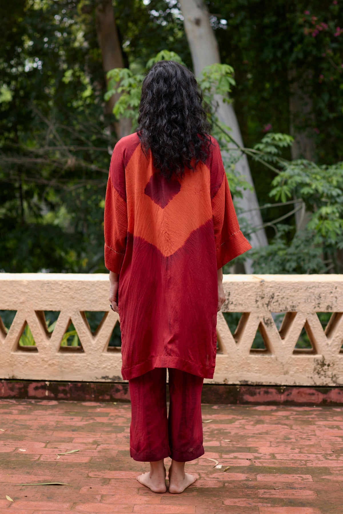 Red &amp; Orange Tunic Set