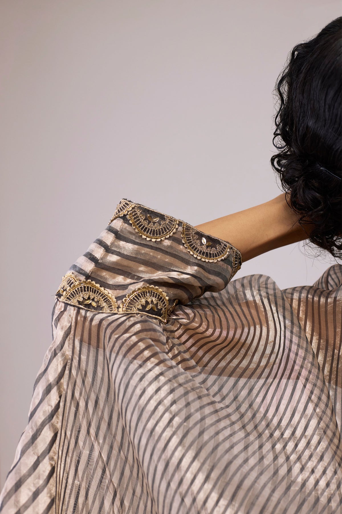 Manya Black Stripe Kaftan