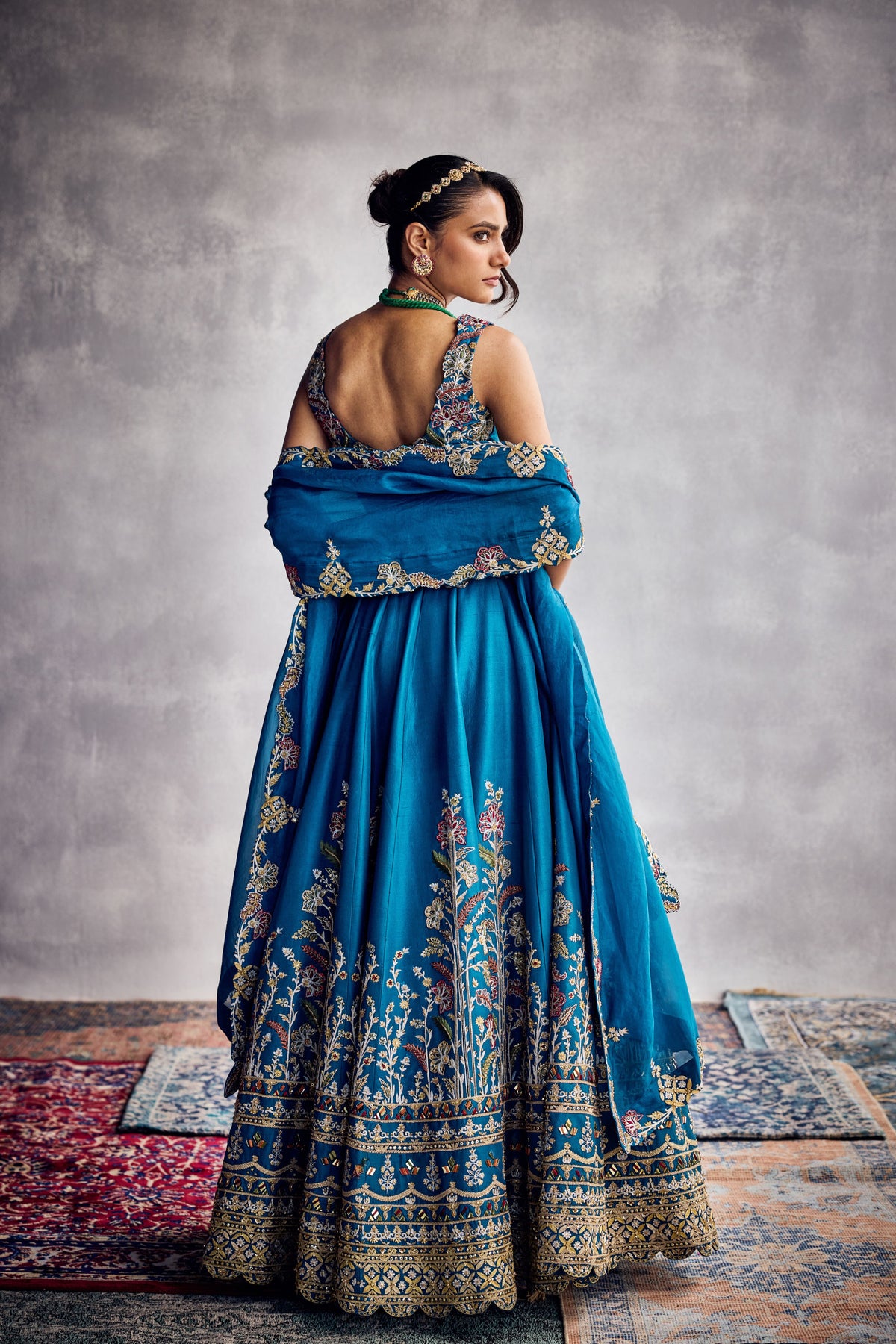 Deep Ocean Blue Lehenga Set