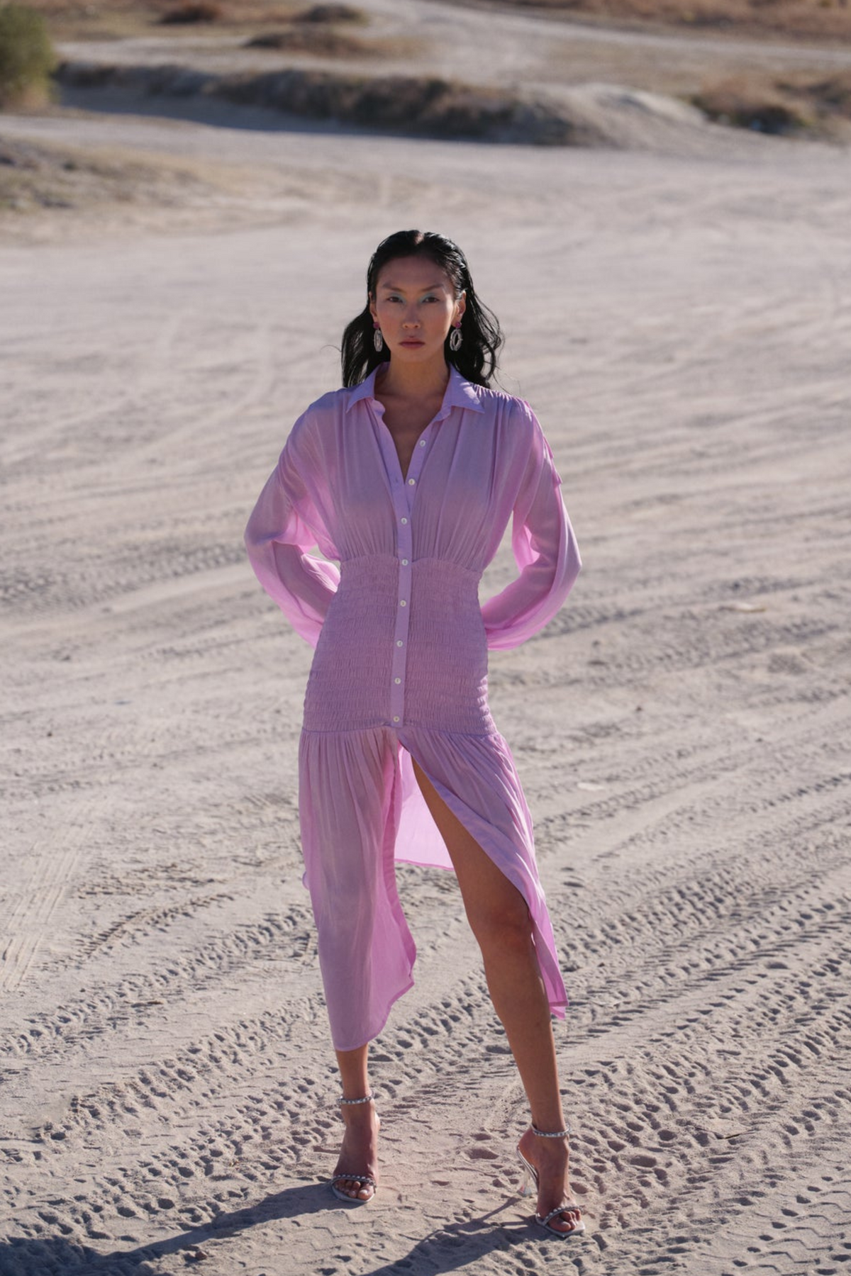 Shirt-dress With Ruching