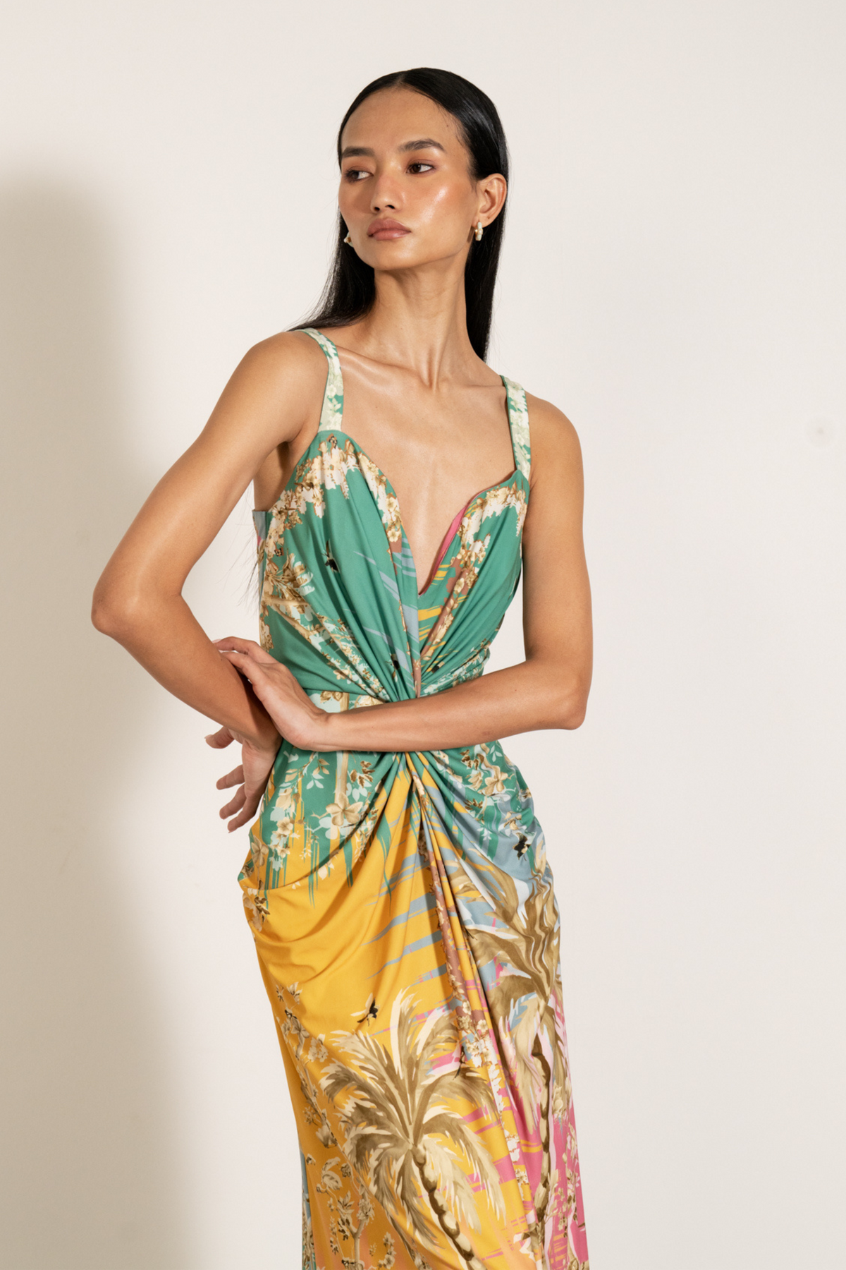 Celeste Twisted Midi Dress