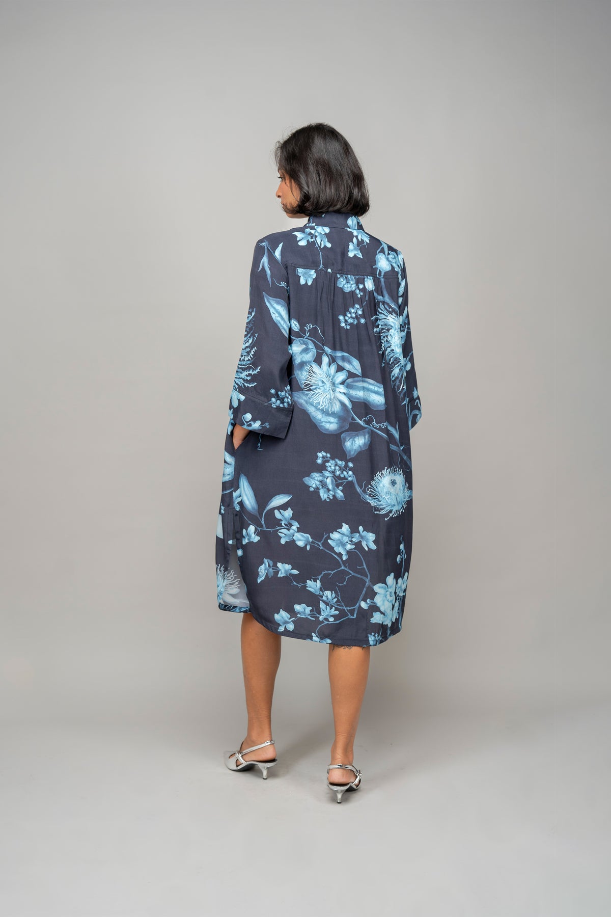 Garden Print Fence Shirt in Aurora Borealis