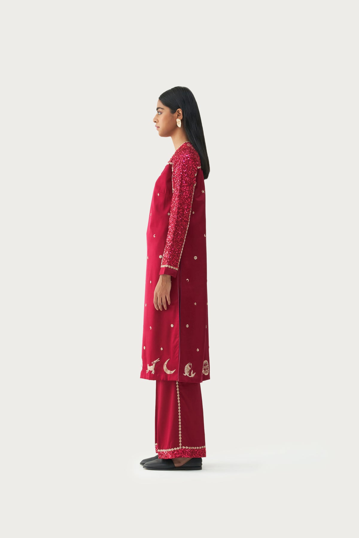 Cosmic Mulberry kurta pant set