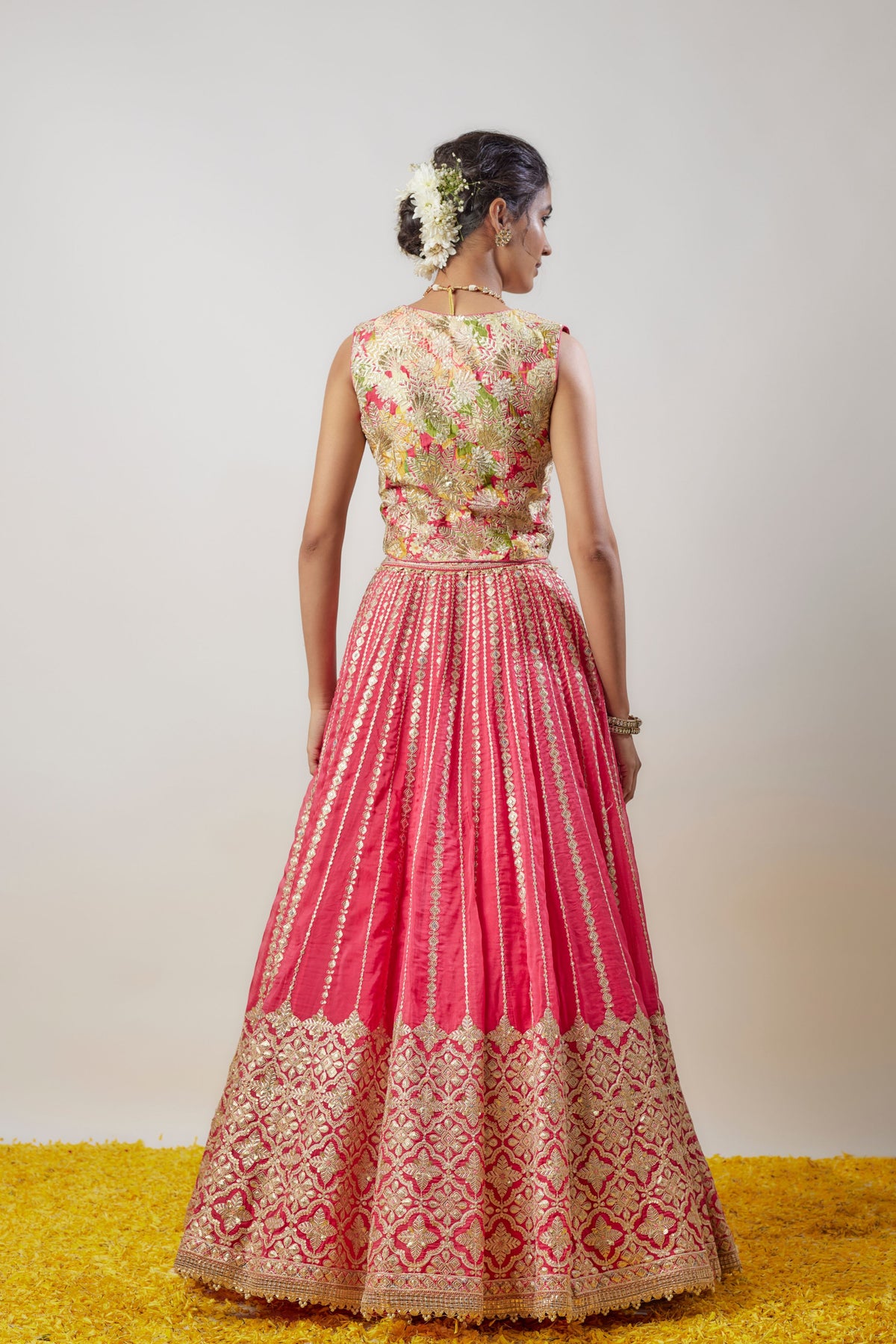 Nitya Cranberry Skirt Set