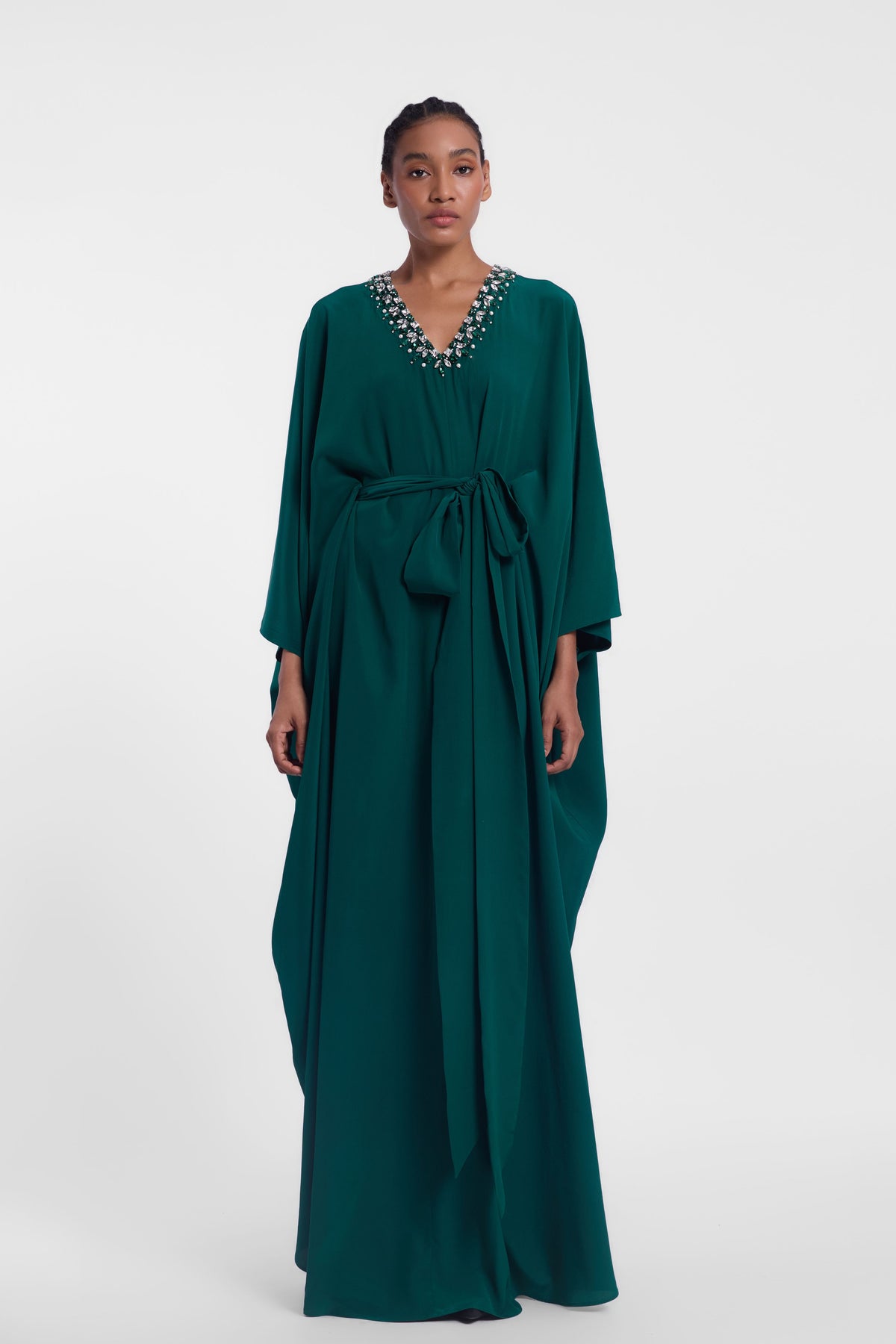 V Neck Kaftan Gown