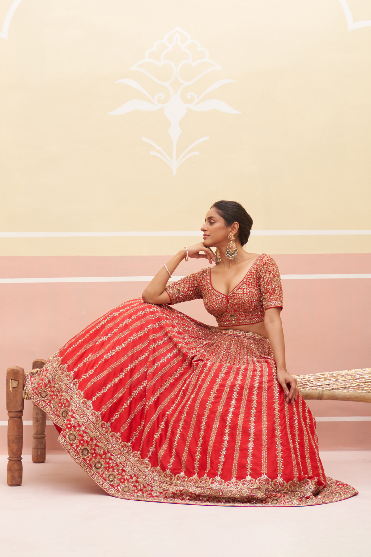 Raw Silk Lehenga Set